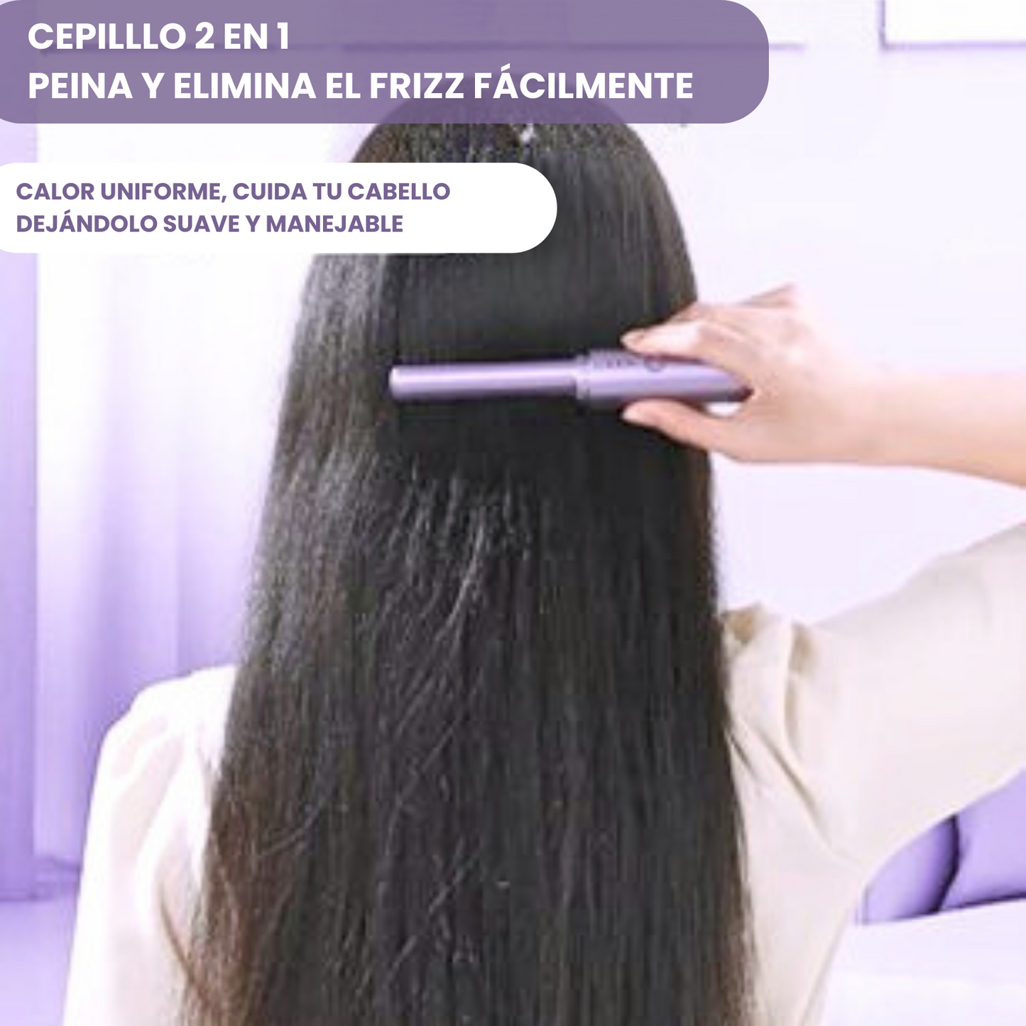 CEPILLO PARA EL PELO, ANTI FRIZZ, RECARGABLE