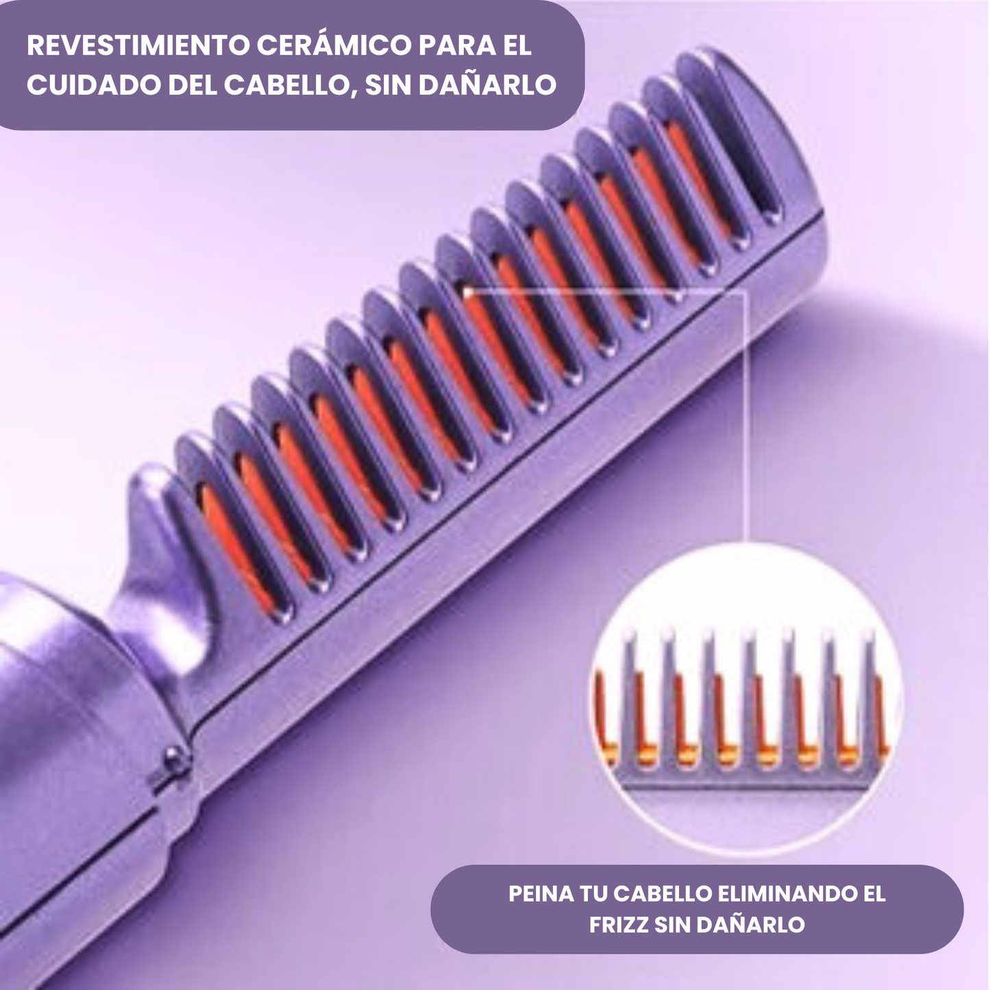 CEPILLO PARA EL PELO, ANTI FRIZZ, RECARGABLE