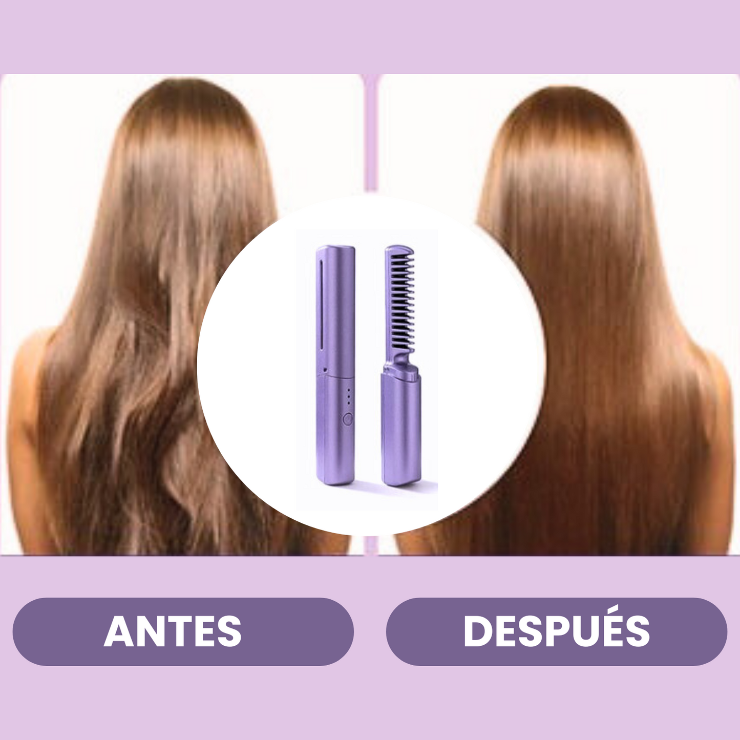 CEPILLO PARA EL PELO, ANTI FRIZZ, RECARGABLE